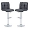 Coco Black Faux Leather Bar Stools In Pair