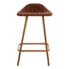 Australis Cubic Base Faux Leather Bar Stool In Tan