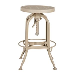 Dschubba Steel Industrial Style Adjustable Stool In Champagne