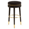 Intercrus Velvet Bar Stool In Black