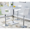 Palmero Vida Marble Effect Bar Table 4 Ripple White Stools