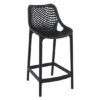 Arrochar Outdoor Polypropylene Bar Stool In Black