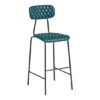 Kelso Faux Leather Bar Stool In Vintage Teal