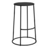 Matron Industrial Metal Stool In Black