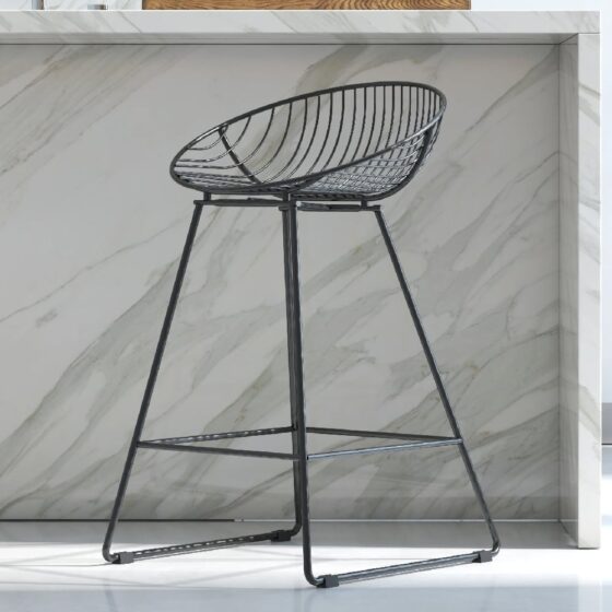 Eastlake Metal Bar Chair In Black