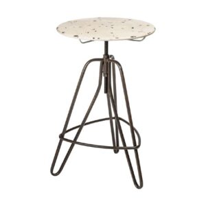 Artok Round Metal Bar Table In Cream