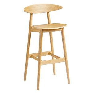 Clynnog Wooden Bar Stool In Natural Oak